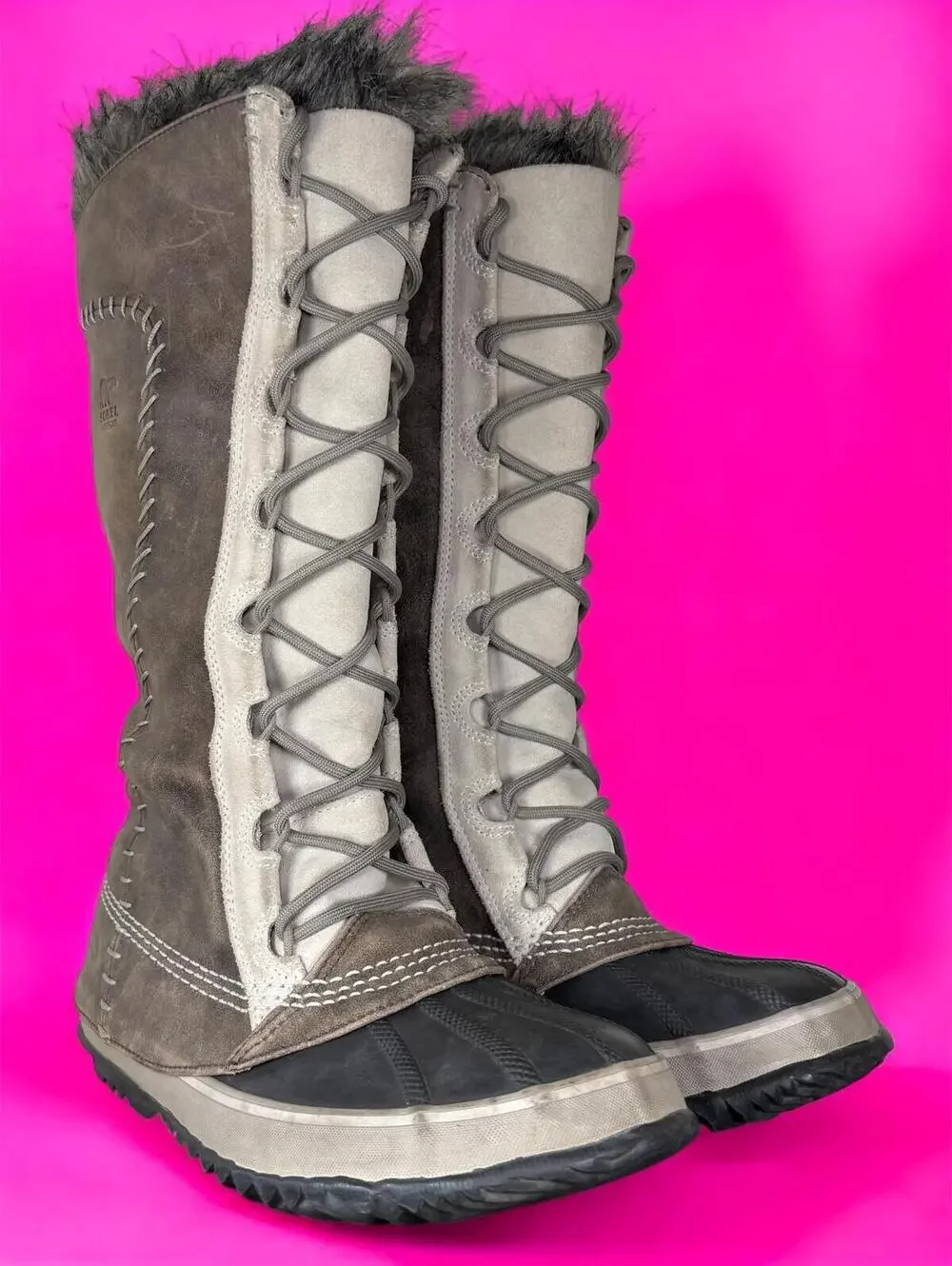 Sorel Cate The Great Leather Suede Lace-Up Winter Boot US 8 | FINAL PRICE